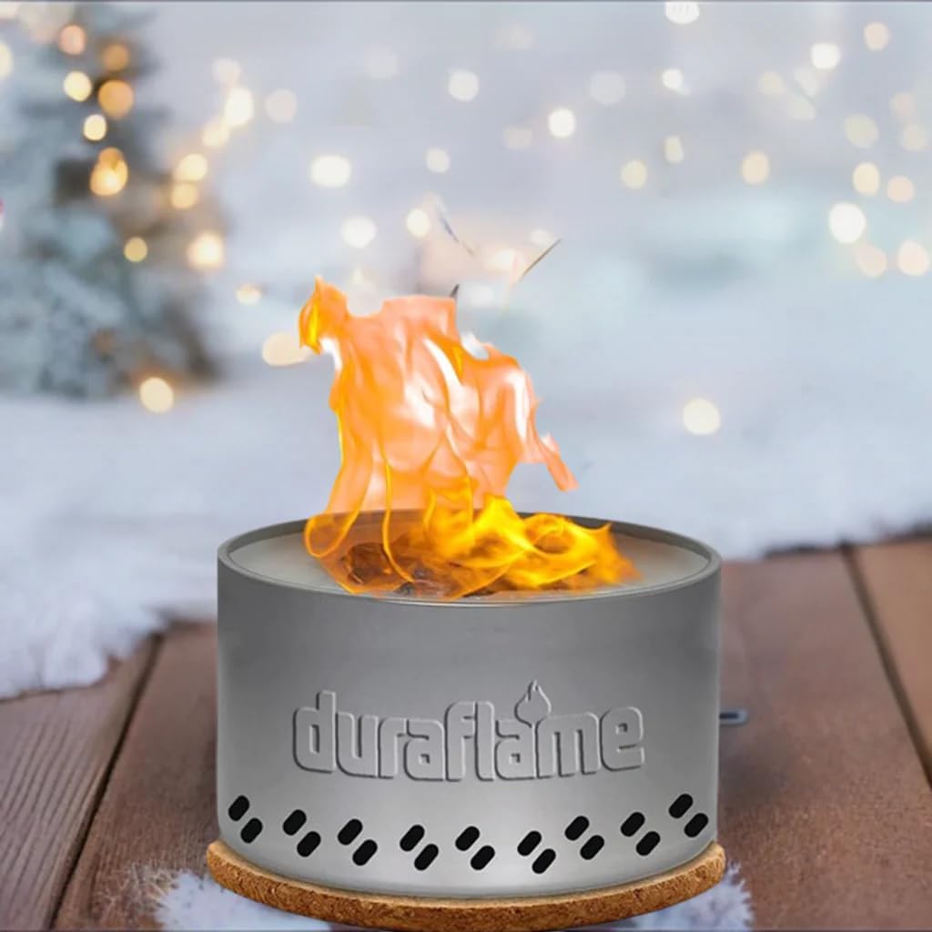 Duraflame™ Tabletop Bonfire & Portable Outdoor Campfire, Fire Pit, Lightweight & Compact, Emergency Fire Kit, Burns up to 4 Hours, Food Grade Wax & Recyclable Tin.