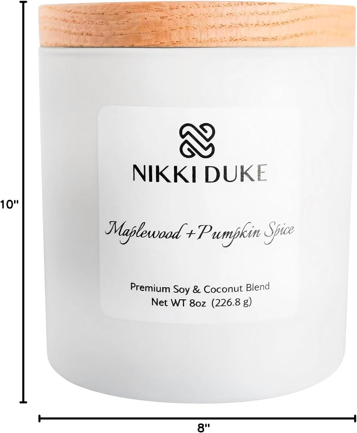 Maplewood & Pumpkin Spice Candle, Hand-Poured Soy & Coconut Wax Blend, Festive Aroma with Maplewood & Pumpkin Spice Notes, 40 Hr Even Burn Candles for Home Scented Collection, 8 oz Jar