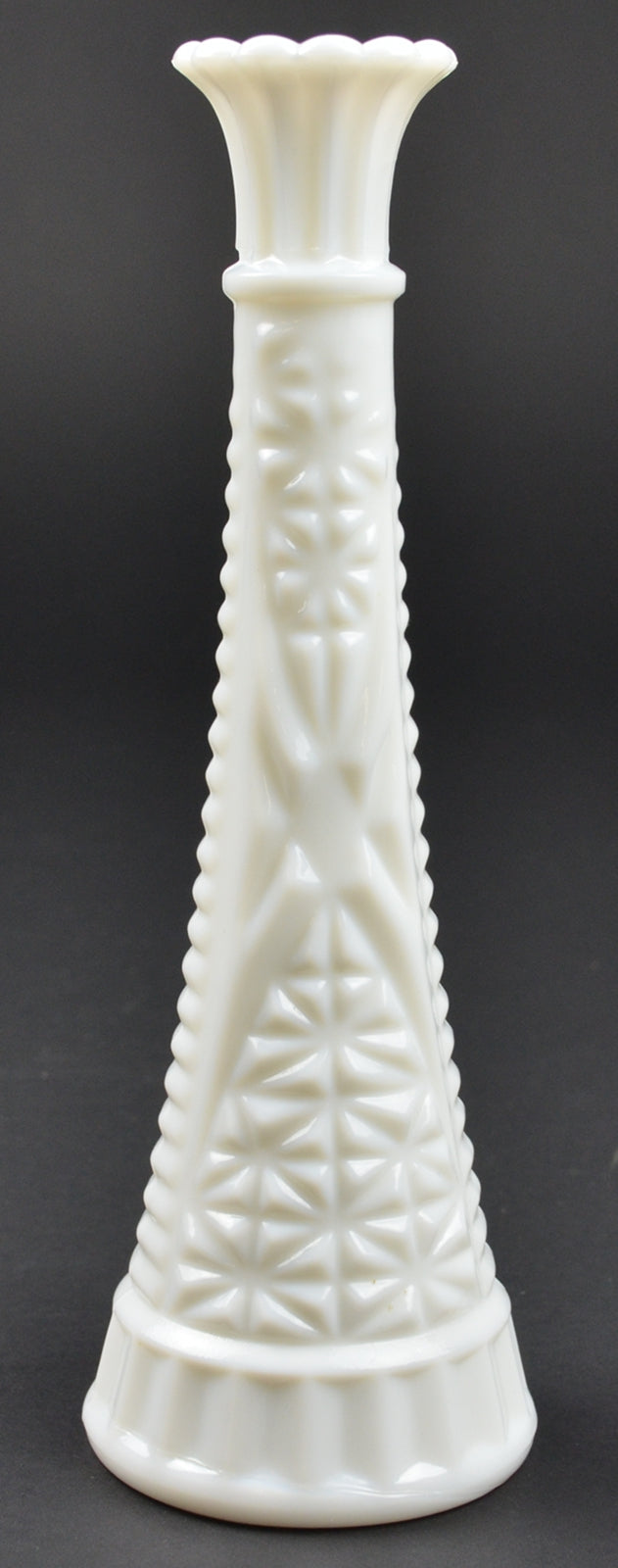 Stars & Bars Milk Glass (5 7/8" Bud Vase) One Vase
