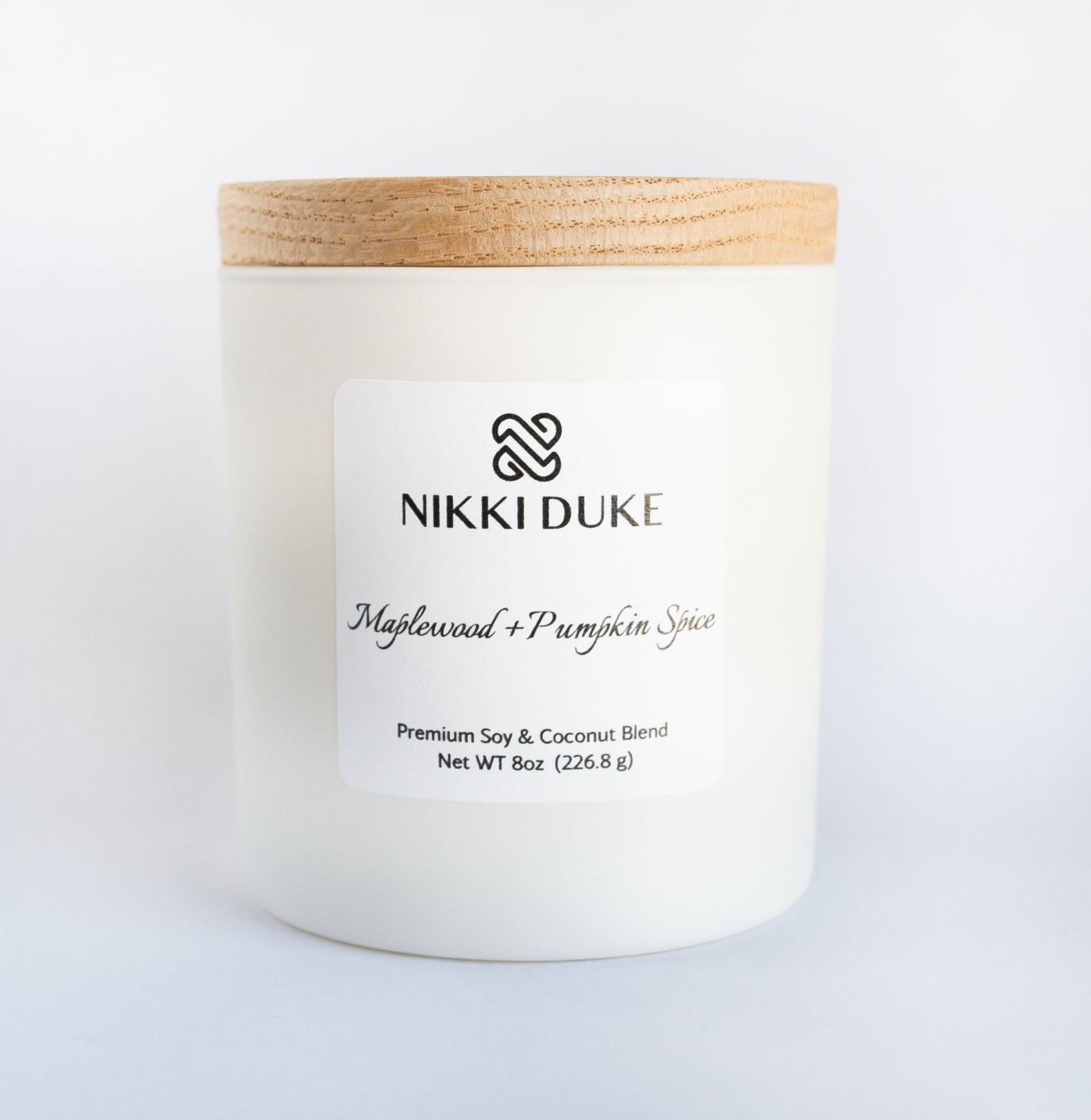 Nikki Duke Maplewood + Pumpkin Spice 8 oz Premium Soy Candle