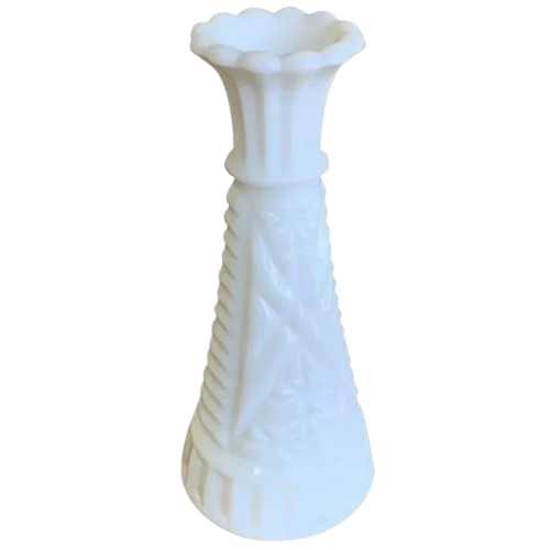 Stars & Bars Milk Glass (5 7/8" Bud Vase) One Vase