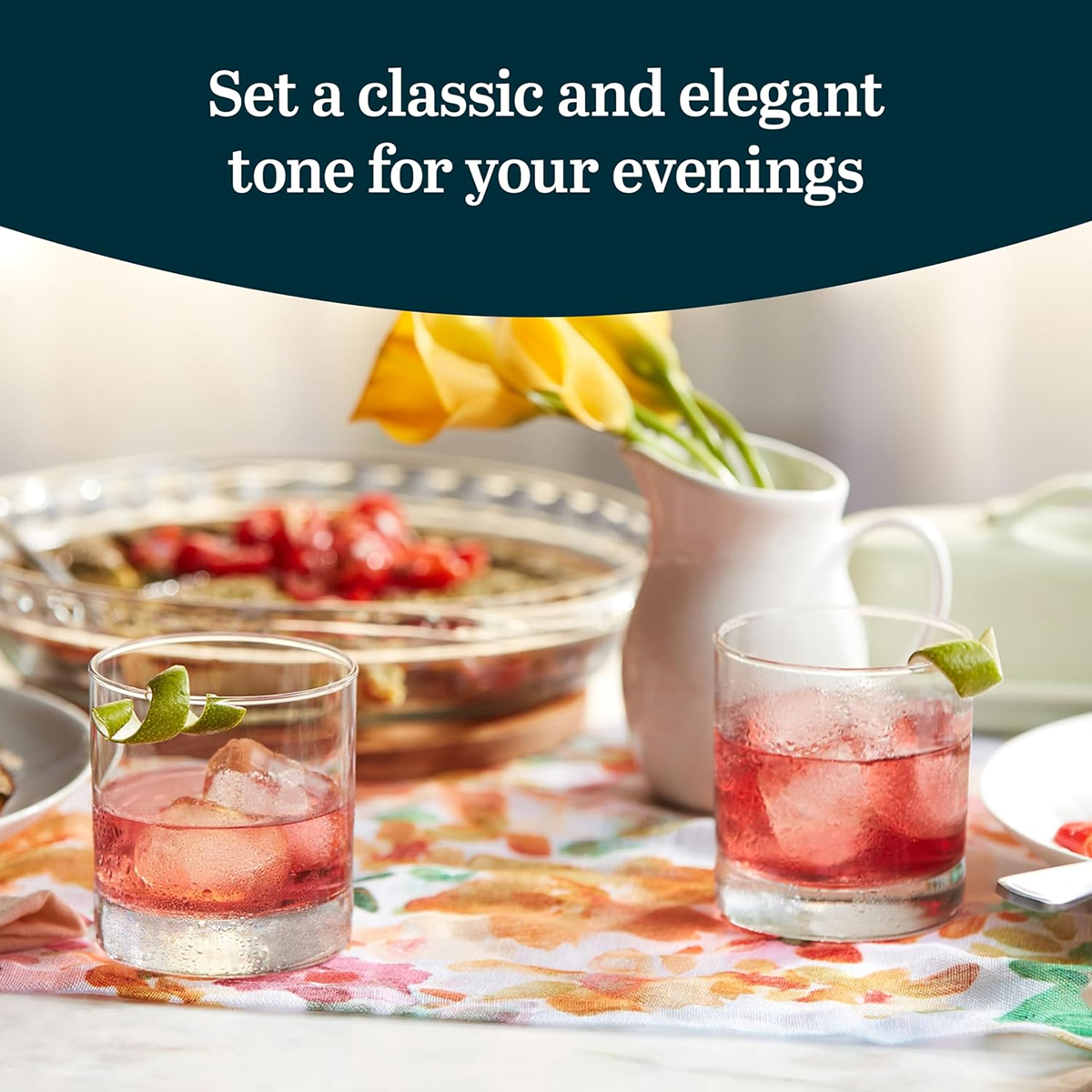 Libbey 917CD Heavy Base Rocks Glasses Set of 12, Rocks Whiskey Glasses Set with Simple Lines, Dishwasher Safe Cocktail Drinking Glasses, Ideal Rocks Glassware for Special Moments