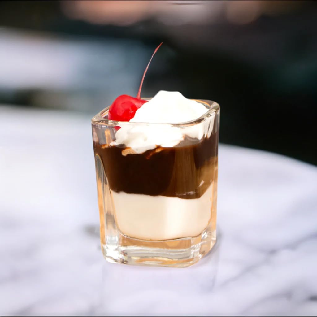 2 oz Square Prism Dessert Shot Glass - Set of 6