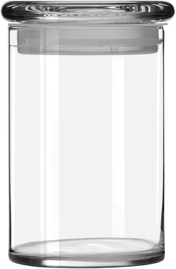 Libbey Cylinder Jar with Glass Lid, 31-Ounce