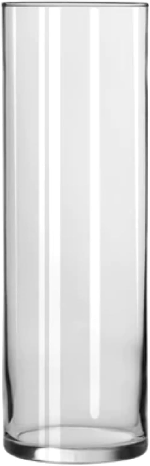 Libbey 10 1/2 Inch Cylinder Vase in Clear, Set of 4