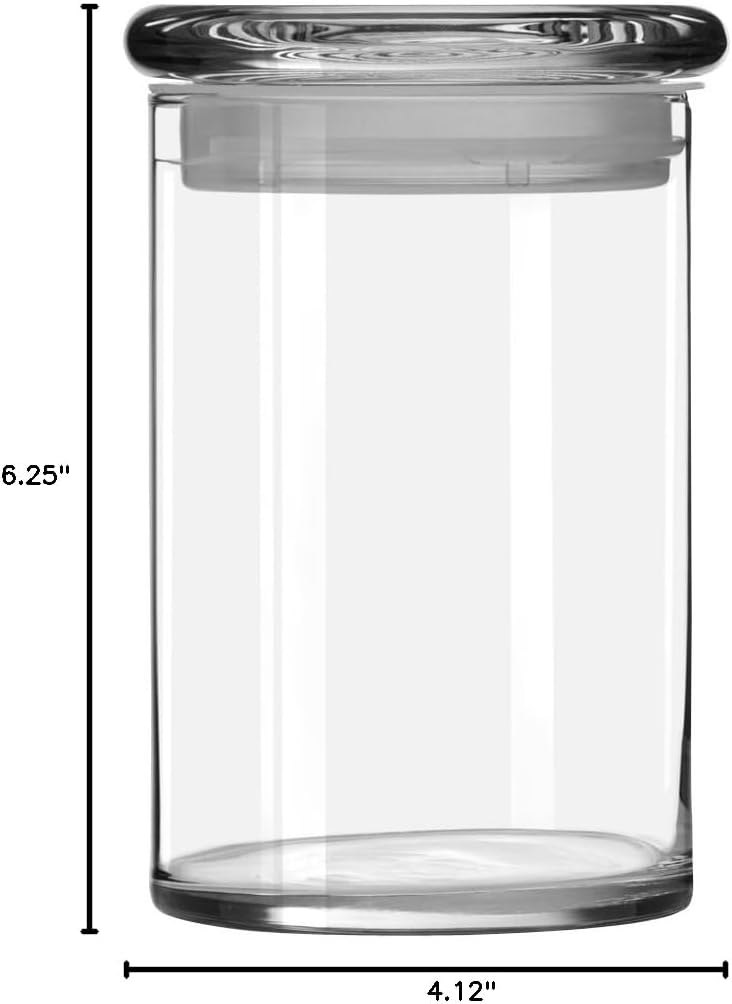 Libbey Cylinder Jar with Glass Lid, 31-Ounce