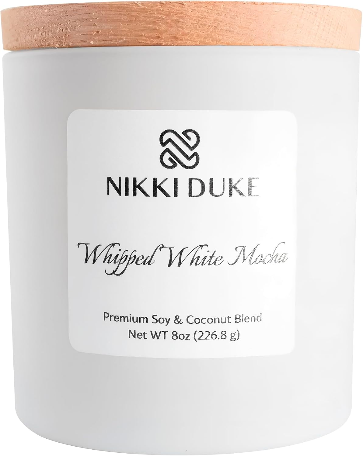 Whipped White Mocha Candle, Hand-Poured Soy & Coconut Wax Blend, Indulgent Aroma with Sweet Cream, Cocoa & Mocha Notes, 40 Hr Even Burn Candles for Home Scented Collection, 8 oz Jar