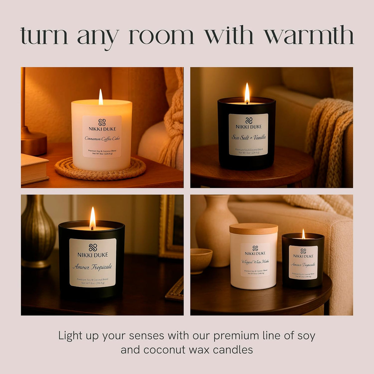 Glazed Pear Cobbler Candle, Hand-Poured Soy & Coconut Wax Blend, Candles for Home Scented Collection, Warm Glazed Pear Cobbler Aroma, 40 Hr Even Burn, 8 oz Jar