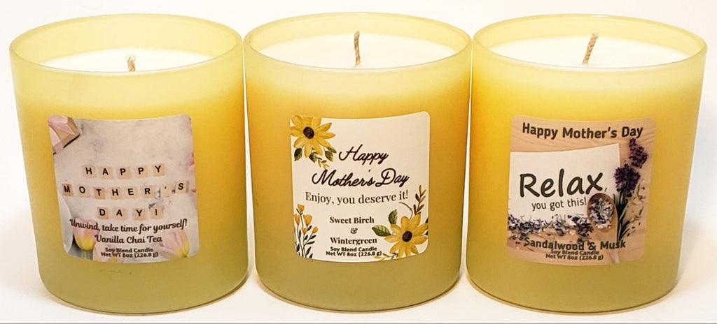 Mothers Day Candle Set - Relax, Unwind & Enjoy